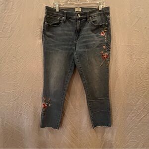 J Crew embroidered Blue Jeans for Women